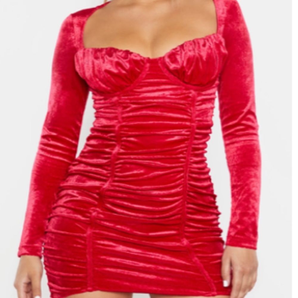 Pretty Little Thing Velvet Mini Dress